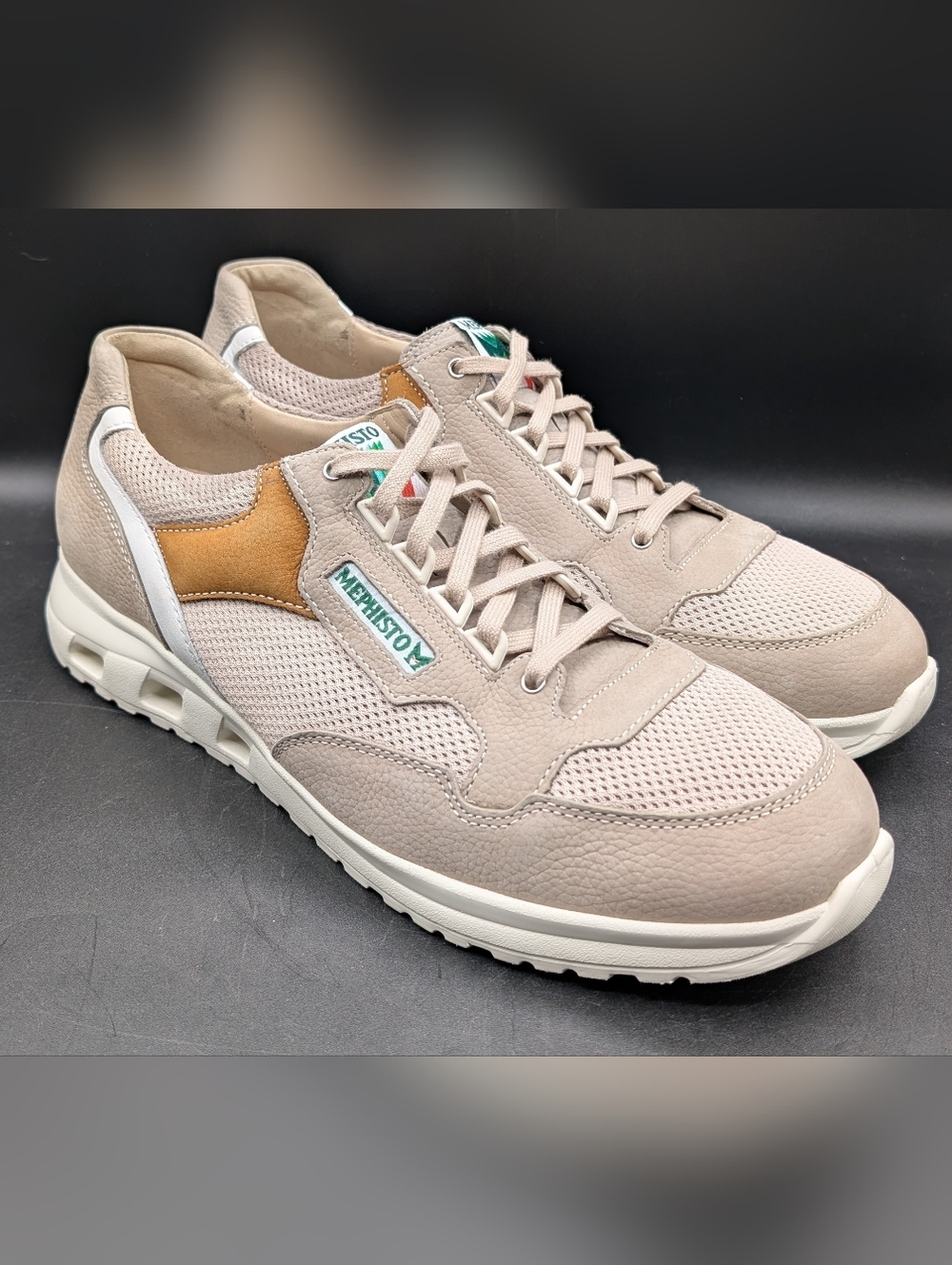 Mephisto Jansen Air, Sand 3132/42C, Men's Sneakers US 13